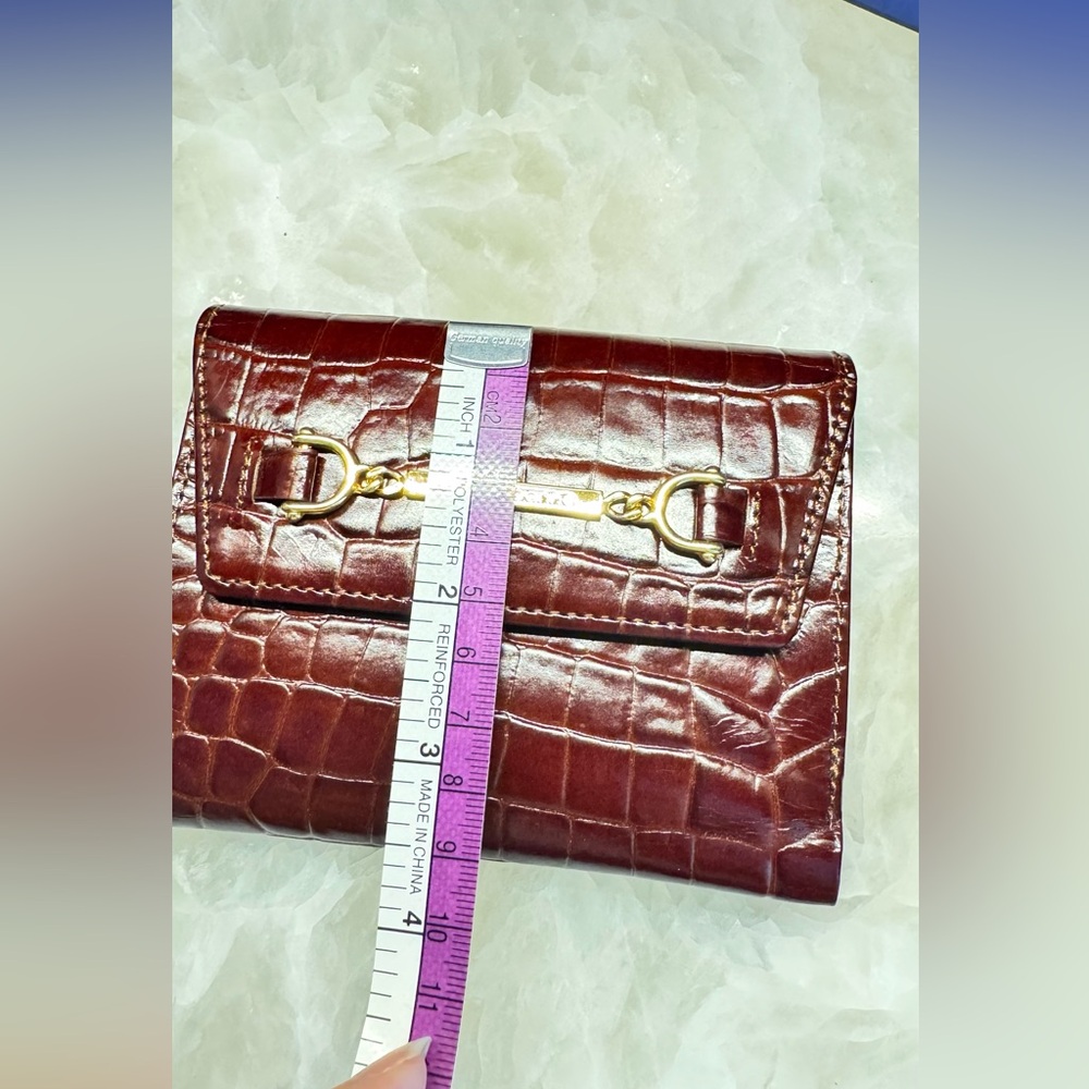 Paco Rabanne Brown Croc-Embossed Wallet - Picture 11 of 13